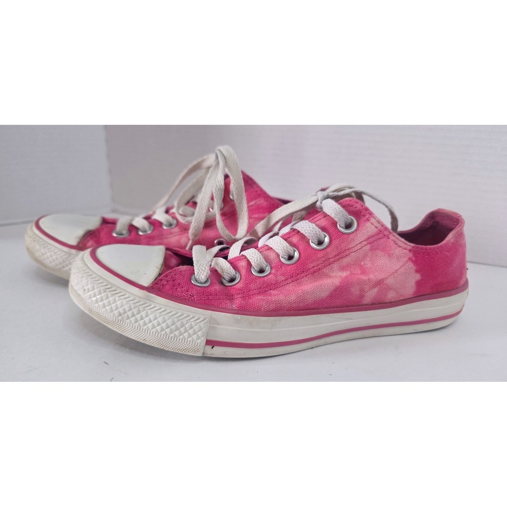 Converse Chuck Taylor All Star Pink Tie Dye Low Top Sneakers 142455F Womens 7